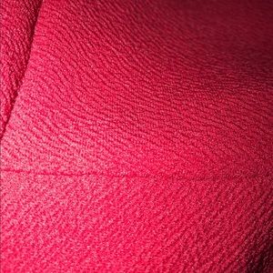 Red Flounce Hem Solid Skirt